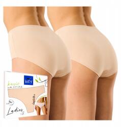 Key Női magas derekú pamut bugyi 3XL 2pack bugyi Lpf 185 Key (Majtki damskie beżowe zestaw)