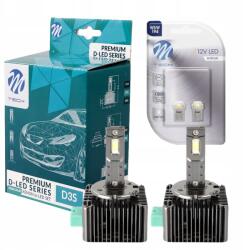 m-tech Izzók Xenon D3S Led 6000K +W5W Osram Led