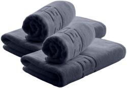 Ralex Pucioasa Set 4 prosoape baie 70x140 cm si 50x90 cm Bumbac 100%, Greek Border 500 grame/mp, Gri Inchis (24.s-gri-inchis) Prosop
