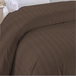 HomePuls Cearsaf de pilota 2 persoane Damasc Bumbac 100% tip Hotel cu dunga 1 cm, 160x220 cm, Maro (400.61-maro)