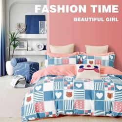 Ralex Pucioasa Lenjerie pat dublu 6 piese Percale Bumbac 100%, 6 piese, cu husa saltea 160x200 sau 180x200 cm, pilota 200x230 cm, 2 fete perna 50x70 cm si 70x (400.143-PRC19) Lenjerie de pat