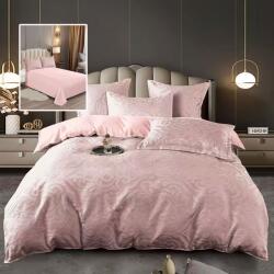 Clasy Lenjerie pat dublu Jacquard 6 piese, cearșaf pat 230x250 cm, pilotă 200x230 cm, 2 fețe perne 50x70 și 70x70 cm, Clasy, Roz V1 (400.150-96789) Lenjerie de pat