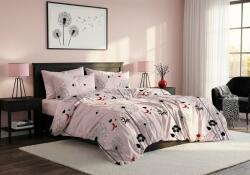 Ralex Pucioasa Lenjerie pat bumbac Finet 6 piese PROMO cu husă saltea 160x200 sau 180x200 cm, pilotă 200x220 cm, 2 fețe pernă 50x70 și 70x70 cm, Roz Pudră, Pu (400.154-103844) Lenjerie de pat