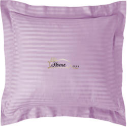 HomePuls Fata de perna Damasc policoton dunga 1 cm, 70 x 70 cm si tiv cu bordura 3, 5 cm, Lila (CPF.134-lila) Lenjerie de pat