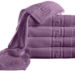 Ralex Pucioasa Pachet 5 prosoape baie 50x90 cm Bumbac 100%, Greek Border 500 grame/mp, Mov Opera (100.280-5-mov-opera) Prosop