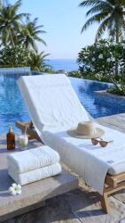 Ralex Pucioasa Prosop de plaja sau SPA 80x180 cm Greek Border 100% Bumbac 500 gr/m2, Alb (400.612-109655) Prosop