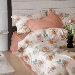 Ralex Pucioasa Lenjerie pat dublu Finet Bumbac 6 piese cu husa saltea 160x200 sau 180x200 cm, pilota 200x230 cm, 2 fete perna 50x70 si 70x70 cm, Portocaliu De (300.257-107633) Lenjerie de pat