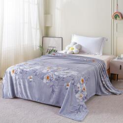 Ralex Pucioasa Patura Cocolino imprimata 200x230 cm, Bleu cu flori Pucioasa (400.205-draw18) Patura