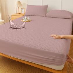 Ralex Pucioasa Husă protecție pat matlasată impermeabilă pentru saltea de 120x200, cu 2 fețe de pernă 50x70 cm Lila (400.512-lila) Lenjerie de pat