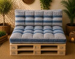 Ralex Pucioasa Set perne grădină Pallet Soft Seating 80x120 cm Dungi Albastru (17) (400.432-111583)