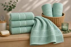 Ralex Pucioasa Pachet 10 prosoape baie HoReCa 70x140 cm Bumbac 100%, Greek Border 500 grame/mp, Mint Lagoon (100.279-10-110247) Prosop
