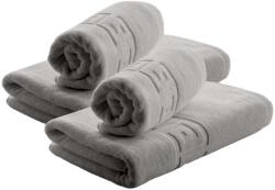 Ralex Pucioasa Set 4 prosoape baie 70x140 cm si 50x90 cm Bumbac 100%, Greek Border 500 grame/mp, Gri (24.S-gri) Prosop