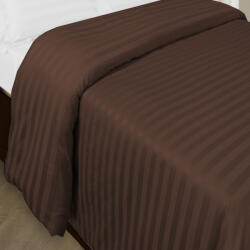 HomePuls Cearsaf de pilota 2 persoane Damasc Policoton dunga 1 cm, 180 x 220 cm, Maro (ALX.58-maro)