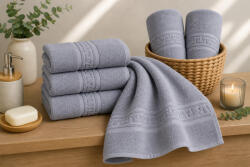 Ralex Pucioasa Set 2 prosoape baie 70x140 cm si 50x90 cm Bumbac 100%, Greek Border 500 grame/mp, Midnight Stone (25.S-110289) Prosop