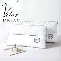 Ralex Pucioasa Pernă puf de gâscă 50x70 cm VELUR DREAM, fața Percale Bumbac 100% dublat cu poliuretan, Alb (400.423)