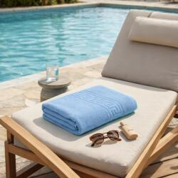Ralex Pucioasa Prosop de plaja sau SPA 80x180 cm Greek Border 100% Bumbac 500 gr/m2, Turcoaz (400.612-106958) Prosop