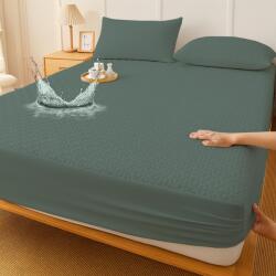 Ralex Pucioasa Husă protecție pat matlasată impermeabilă pentru saltea de 200x200, cu 2 fete de perna 50x70 cm Gri (400.516-gri) Lenjerie de pat