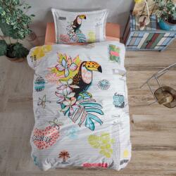 Ralex Pucioasa Lenjerie pat 1 persoana Bumbac 100% Ranforce 3 piese cearsaf pat 180x240 cm, pilota 160x220 cm, 1 fata perna 50x70 cm, Clasy, Paradise (400.137-91403) Lenjerie de pat