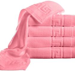 Ralex Pucioasa Pachet 5 prosoape baie 70x140 cm Bumbac 100%, Greek Border 500 grame/mp, Roz (100.279-5-105641) Prosop