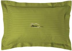 HomePuls Fata de perna Damasc policoton dunga 1 cm, 50 x 70 cm si tiv cu bordura 3, 5 cm, Verde Olive (CPF.135-verde-olive) Lenjerie de pat