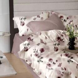Ralex Pucioasa Lenjerie pat dublu Finet Bumbac 6 piese cu husa saltea 160x200 sau 180x200 cm, pilota 200x230 cm, 2 fete perna 50x70 si 70x70 cm, Crem/Maro Des (300.257-158517) Lenjerie de pat