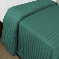 HomePuls Cearsaf de pilota 2 persoane Damasc Policoton dunga 1 cm, 180 x 220 cm, Verde (ALX.58-verde)