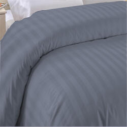 HomePuls Cearsaf de pilota 2 persoane Damasc Bumbac 100% tip Hotel cu dunga 1 cm, 160x220 cm, Gri Antracit (400.61-antracit)