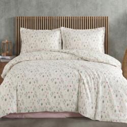 Ralex Pucioasa Lenjerie pat Ranforce Cotton Pro Bumbac 100%, King Size cu husa, 4 piese Moderna Crem/Roz RCP58 (400.162-105296) Lenjerie de pat