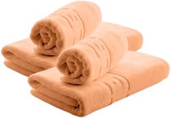 Ralex Pucioasa Set 4 prosoape baie 70x140 cm și 50x90 cm Bumbac 100%, Greek Border 500 grame/mp, Portocaliu (24.S-90567) Prosop