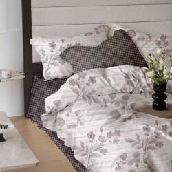 Ralex Pucioasa Lenjerie pat dublu Finet Bumbac 6 piese cu husa saltea 160x200 sau 180x200 cm, pilota 200x230 cm, 2 fete perna 50x70 si 70x70 cm, Crem / Maro, (300.257-107637) Lenjerie de pat