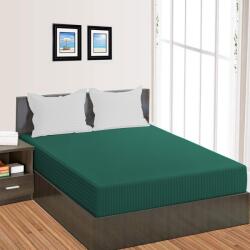 HomePuls Cearsaf de pat cu elastic Damasc Policoton dunga 1 cm, 210x250 cm pentru saltea 160x200 cm, Verde (200.12-verde)