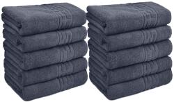 Ralex Pucioasa Pachet 10 prosoape baie 70x140 cm Bumbac 100%, Greek Border 500 grame/mp, Gri (Antracit) (100.279-10-105606) Prosop