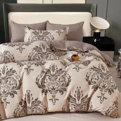 Ralex Pucioasa Lenjerie pat o persoana Percale imprimat Bumbac 100%, 3 piese, cearsaf pat 160x240 cm, pilota 150x220 cm, fata perna 50x70 cm, Moderna Bej / Ma (300.39-PRC138) Lenjerie de pat