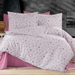 Ralex Pucioasa Lenjerie pat Ranforce Cotton Pro Bumbac 100%, 1 persoana cu husa, 3 piese Floricele Roz RCP29 (400.160-103578) Lenjerie de pat
