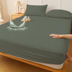 Ralex Pucioasa Husă protecție pat matlasată impermeabilă pentru saltea de 160x200, cu 2 fete de perna 50x70 cm Gri Închis (400.514-gri-inchis) Lenjerie de pat