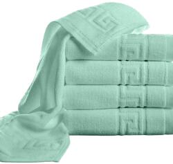 Ralex Pucioasa Pachet 5 prosoape baie 70x140 cm Bumbac 100%, Greek Border 500 grame/mp, Verde Mint (100.279-5-105651) Prosop