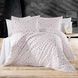 Ralex Pucioasa Lenjerie pat Ranforce Cotton Pro Bumbac 100%, King Size, 6 piese Inimioare Alb/Rosu RCP38 (400.163-103676) Lenjerie de pat