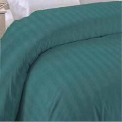 HomePuls Cearsaf de pilota 2 persoane Damasc Bumbac 100% tip Hotel cu dunga 1 cm, 160x220 cm, Verde Petrol (400.61-verde-petrol)