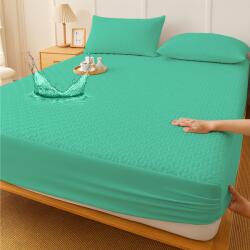 Ralex Pucioasa Husă protecție pat matlasată impermeabilă pentru saltea de 120x200, cu 2 fețe de pernă 50x70 cm Verde Mint (400.512-mint) Lenjerie de pat