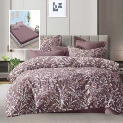 Ralex Pucioasa Lenjerie pat dublu Economy 6 piese, cearsaf pat cu husa 180x200 cm si pilota 200x230 cm, 2 fete perne 50x70 si 2 fete perna 70x70, Eleganta Ros (400.155-ECNH28) Lenjerie de pat
