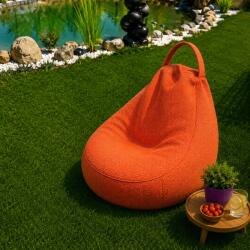 Ralex Pucioasa Fotoliu Bean Bag Interior-Exterior, diametru 75 cm, umplută cu fulgi de poliuretan, Portocaliu (1) (400.806-111650)