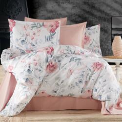 Ralex Pucioasa Lenjerie pat Ranforce Cotton Pro Bumbac 100%, 1 persoana cu husa, 3 piese Motiv floral Roz/Albastru RCP52 (400.160-105239) Lenjerie de pat