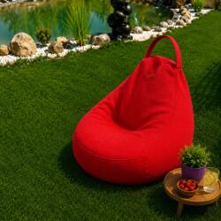 Ralex Pucioasa Fotoliu Bean Bag Interior-Exterior, diametru 75 cm, umplută cu fulgi de poliuretan, Roșu Deschis (11) (400.806-111649)