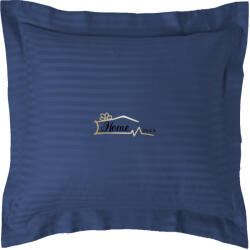 HomePuls Fata de perna Damasc policoton dunga 1 cm, 40 x 40 cm si tiv cu bordura 3, 5 cm, Albastru (CPF.15-albastru) Lenjerie de pat