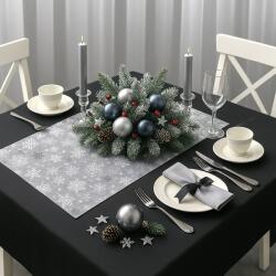 Ralex Pucioasa Set Față de Masă Dreptunghiulară și Napron cu Motive Festive, 160x240 cm, Negru (500.141-100136) Fata de masa