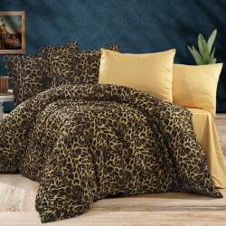 Ralex Pucioasa Lenjerie pat Ranforce Cotton Pro Bumbac 100%, 1 persoana cu husa, 3 piese Animal Print Galben/Maro RCP11 (400.160-103263) Lenjerie de pat