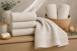 Ralex Pucioasa Pachet 5 prosoape baie 50x90 cm Bumbac 100%, Greek Border 500 grame/mp, Vanilla Sands (100.280-5-110254) Prosop