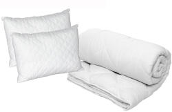 Ralex Pucioasa Pachet Primavara Toamna pat dublu Pilota matlasata umplutura minet alergenic 200x210 cm, alba si 2 perne matlasate 50x70 cm (300.97)