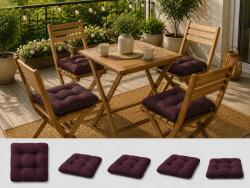 Ralex Pucioasa Set 4 pernute scaun interior / exterior 40 x 40 x 7 cm, Burgundi, Pucioasa (400.805-110879)