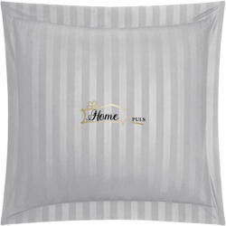 HomePuls Fata de perna Damasc Bumbac 100% dunga 1 cm, 40 x 40 cm si tiv cu bordura 3, 5 cm, Gri (300.181-gri) Lenjerie de pat